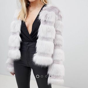 Faux fur coat